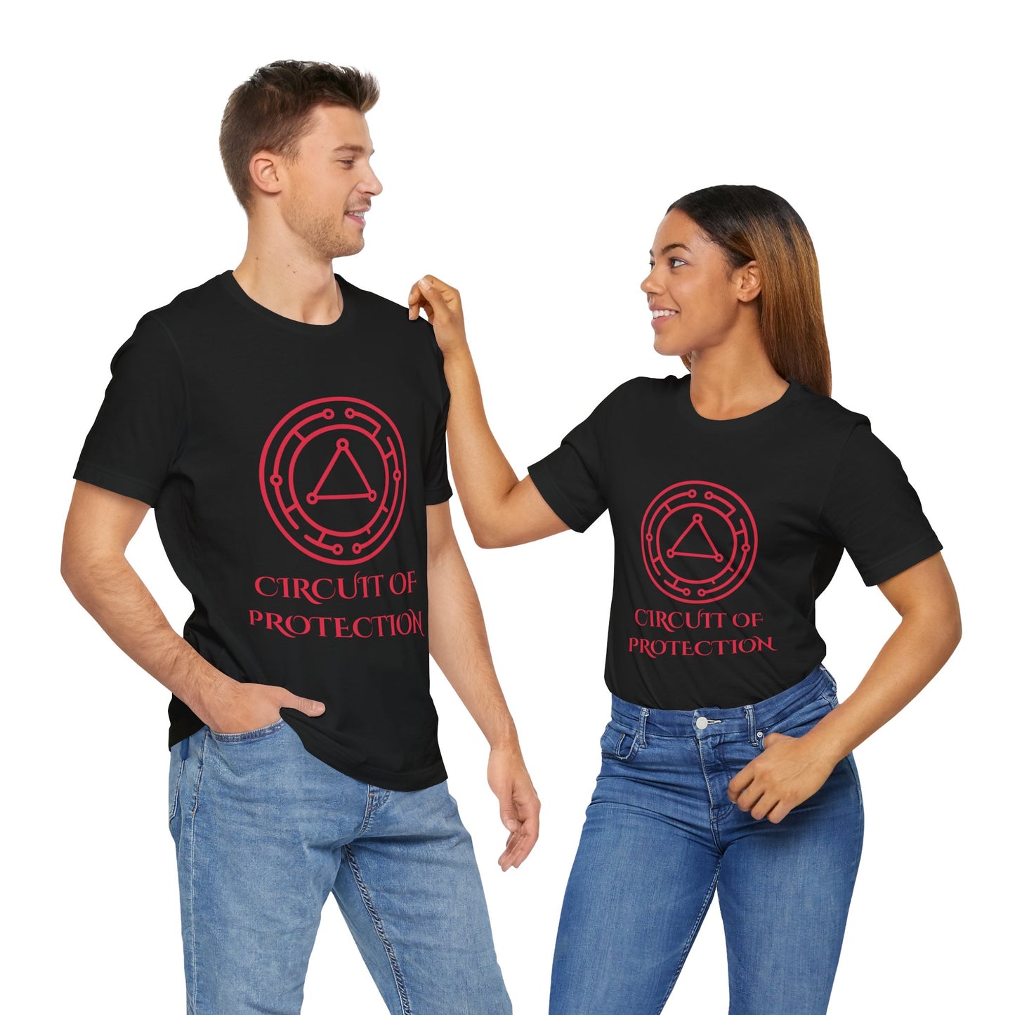 Circuit of Protection Sigil Shirt Geometric Occult Symbol Tech Mystic Vector Design Glowing Ward TShirt Gift