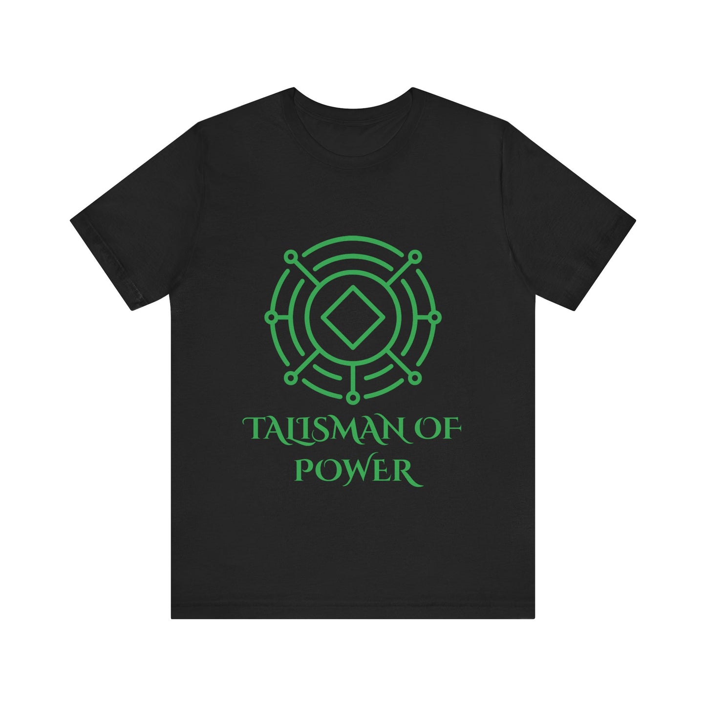 Talisman of Power Green Sigil Shirt Geometric Occult Symbol Tech Mystic Design Glowing Vector Energy TShirt Gift