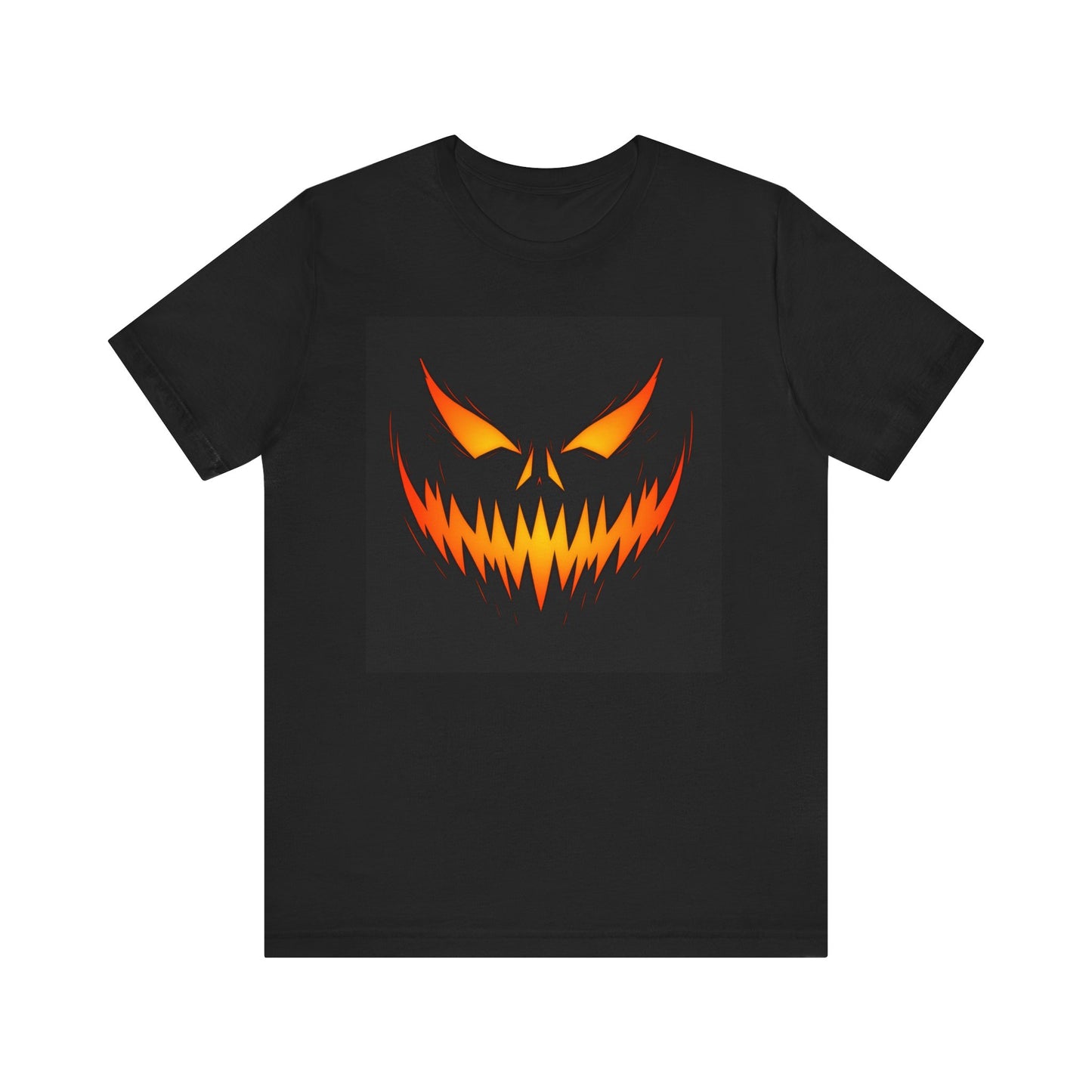 Scary Pumpkin Face Jack-O-Lantern T-Shirt | Halloween Orange Glow Shirt | Creepy Horror Pumpkin Graphic Tee