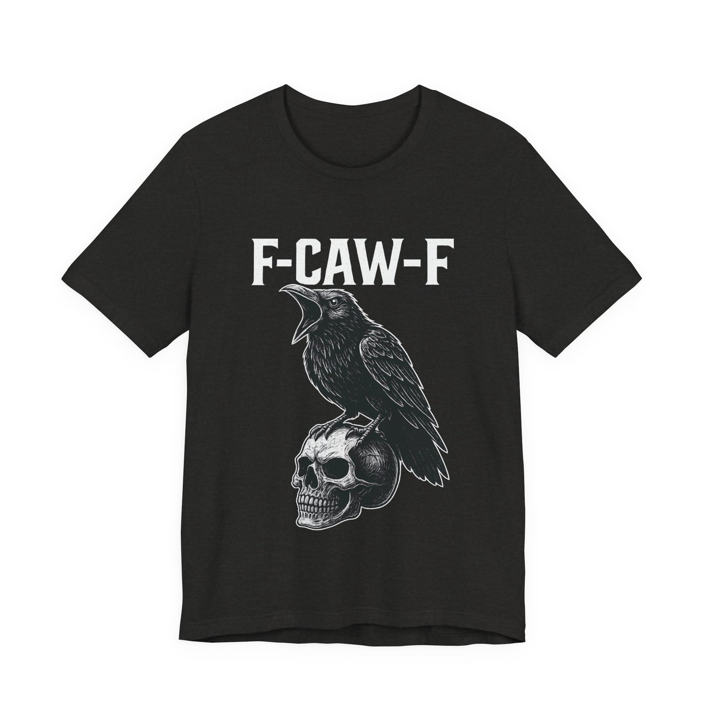 Gothic Crow Graphic Tee, Alternative Style Shirt, Unisex Casual Wear, Edgy Gift for Her or Him, Unique Halloween Apparel